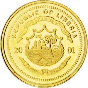 Liberia / Gold Twenty-five Dollars 2001 Alexander the Great - reverse photo