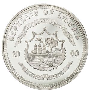 Liberia / Silver Twenty Dollars 2000 Titanic - reverse photo