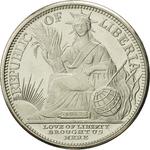 Five Dollars 1997 Year of the Rooster: Photo Coin, Liberia, Five Dollars 1997 Year of the Rooster / thumbnail