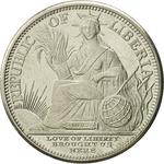 Five Dollars 1997 Year of the Snake: Photo Coin, Liberia, Five Dollars 1997 Year of the Snake / thumbnail