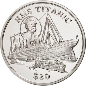 Liberia / Silver Twenty Dollars 1998 Titanic - obverse photo