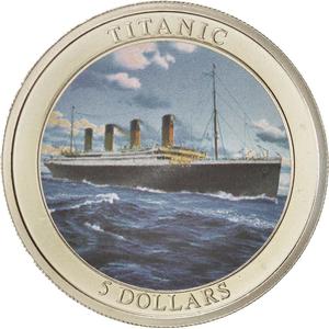 Liberia / Five Dollars 2006 Titanic - reverse photo