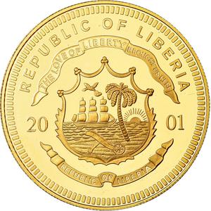 Liberia / Ten Dollars 2001 ECU Luxemburg - reverse photo
