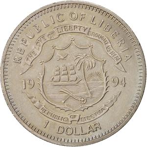 Liberia / One Dollar 1994 Formula One - Damon Hill - reverse photo
