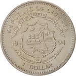 One Dollar 1994 Formula One - Damon Hill: Photo Coin, Liberia, One Dollar 1994 Formula One- Damon Hill / thumbnail