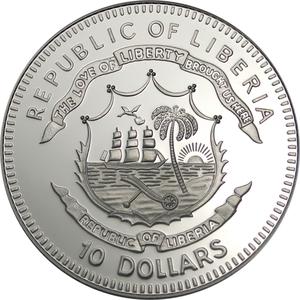 Liberia / Ten Dollars Silver 2005 Moric Benovsky - obverse photo