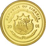 Gold Twenty-five Dollars 2001 Einstein: Photo Coin, Liberia, Gold 25 Dollars 2001 Einstein / thumbnail
