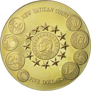 Liberia / Five Dollars 2002 Vatican Coinage - obverse photo