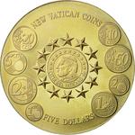 Five Dollars 2002 Vatican Coinage: Photo Coin, Liberia, Five Dollars 2002 Vatican Coinage / thumbnail