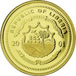Gold Twenty-five Dollars 2001 James Cook: Photo Coin, Liberia, Gold 25 Dollars 2001 James Cook / thumbnail