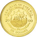 Gold Twenty-five Dollars 2000 Tutankhamun: Photo Coin, Liberia, Gold 25 Dollars 2000 Tutankhamun / thumbnail