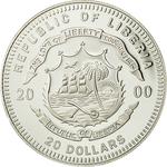 Silver Twenty Dollars 2000 Amsterdam: Photo Coin, Liberia, Silver Twenty Dollars 2000 Amsterdam / thumbnail