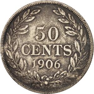 Liberia / Fifty Cents 1906 - reverse photo