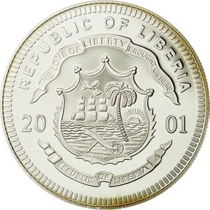 Liberia / Silver Twenty Dollars 2001 Netherlands - reverse photo