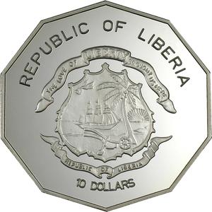 Liberia / Ten Dollar Silver 2001 Male-Female - obverse photo