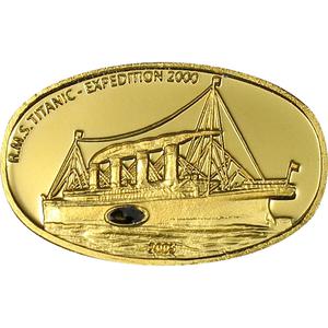 Liberia / Twenty-five Dollars Gold 2005 Titanic - reverse photo