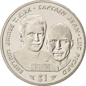 Liberia / One Dollar 1995 Captain Picard - obverse photo