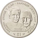 One Dollar 1995 Captain Picard: Photo Coin, Liberia, One Dollar 1995 Captain Picard / thumbnail