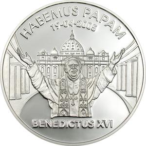 Liberia / Ten Dollars Silver 2005 Benedict XVI Habemus Papam - reverse photo