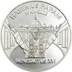 Ten Dollars Silver 2005 Benedict XVI Habemus Papam: Photo Coin, Liberia, Ten Dollars Silver 2005 Benedict XVI Habemus Papam / thumbnail