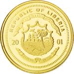 Gold Twenty-five Dollars 2001 Beethoven: Photo Coin, Liberia, Gold 25 Dollars 2001 Beethoven / thumbnail