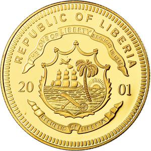 Liberia / Ten Dollars 2001 ECU Portugal - reverse photo