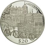 Silver Twenty Dollars 2000 Amsterdam: Photo Coin, Liberia, Silver Twenty Dollars 2000 Amsterdam / thumbnail