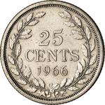 Twenty-five Cents 1966: Photo Coin, Liberia, Twenty-five Cents 1966 / thumbnail
