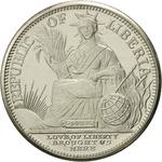 Five Dollars 1997 Year of the Monkey: Photo Coin, Liberia, Five Dollars 1997 Year of the Monkey / thumbnail