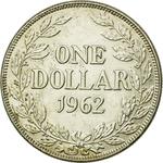 One Dollar 1962: Photo Coin, Liberia, One Dollar 1962 / thumbnail