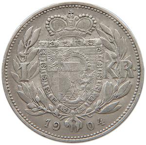 Liechtenstein / One Krone 1904 - reverse photo