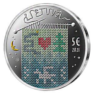 Lithuania / Five Euro Silver 2021 Egle the Queen of Serpents - obverse photo