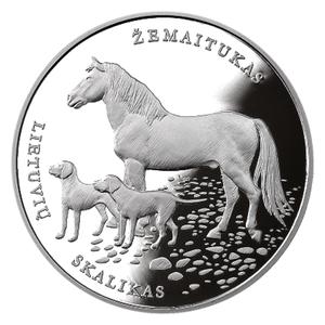 Lithuania / Ten Euro Silver 2017 Lithuanian Hound and Zemaitukas - reverse photo