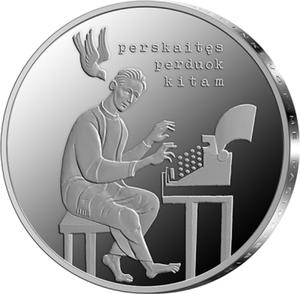 Lithuania / Five Euro Silver 2023 Catholic Church Resistance - reverse photo
