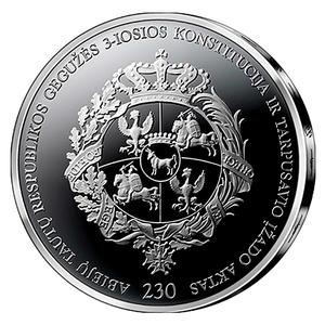 Lithuania / Twenty Euro Silver 2021 Constitution - reverse photo