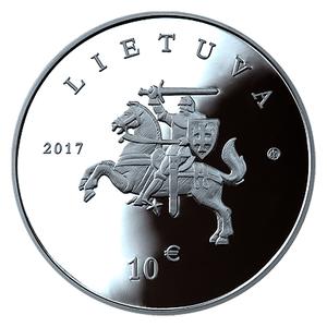 Lithuania / Ten Euro Silver 2017 Lithuanian Hound and Zemaitukas - obverse photo