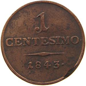 Lombardy-Venetia / One Centesimo 1843 - obverse photo
