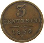 Three Centesimi 1852: Photo Coin, Lombardy-Venetia, Three Centesimi 1852 / thumbnail