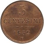 Five Centesimi 1852: Photo Coin, Lombardy-Venetia, Five Centesimi 1852 / thumbnail