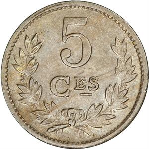 Luxembourg / Five Centimes 1924 - reverse photo
