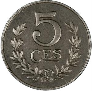 Luxembourg / Five Centimes 1918 - reverse photo