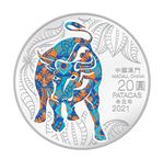Silver Ounce 2021 Lunar Ox: Photo Coin, Macau, Special Administrative Region, Silver Ounce 2021 Lunar Ox / thumbnail