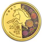 Gold Quarter Ounce 2014 Year of the Horse: Photo Coin, Macau, Special Administrative Region, Gold Quarter Ounce 2014 Year of the Horse / thumbnail