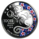 Silver Five Ounces 2016 Lunar Monkey: Photo Coin, Macau, Special Administrative Region, Silver Five Ounces 2016 Lunar Monkey / thumbnail