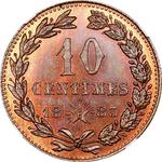 Ten Centimes 1883: Photo Coin, Madagascar, Ten Centimes 1883 / thumbnail