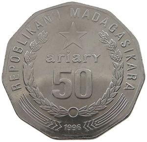 Madagascar / Fifty Ariary 1996 - reverse photo