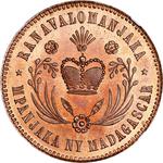Ten Centimes 1883: Photo Coin, Madagascar, Ten Centimes 1883 / thumbnail