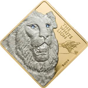 Malawi / Gold Three Ounces 2009 White Lion - reverse photo