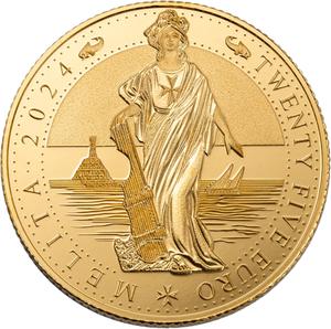 Malta / Gold Quarter Ounce 2024 Melita - reverse photo