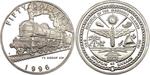Silver Ounce 1996 FS Group 691 Steam Locomotive: Photo Coin, Marshall Islands, Silver Ounce 1996 FS Group 691 Steam Locomotive / thumbnail